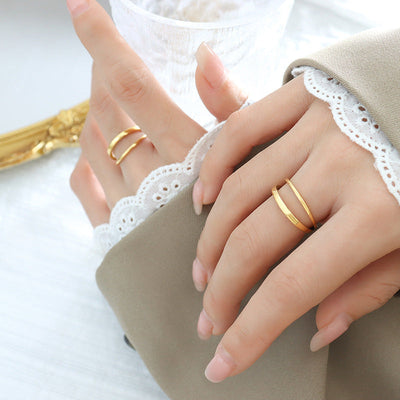 Ring med nilloverflade | 18k Guld