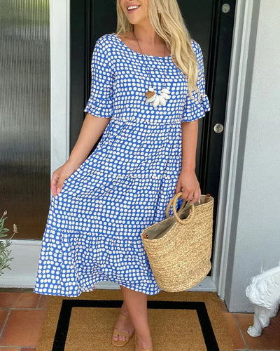 Mariam - Ruffle Sleeve Midi Kjole