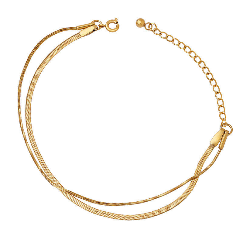 Klassiske Dobbelt Guld Armbånd | Guld 18k