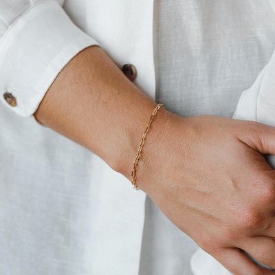 Maybelle Gold armbånd i kæde | 18k Guld
