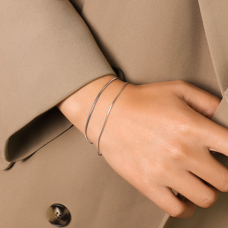 Klassiske Dobbelt Guld Armbånd | Guld 18k