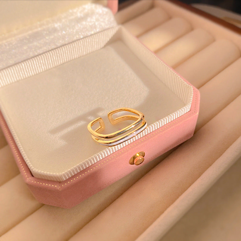 Olivia Geometrisk Ring | 18k Guld
