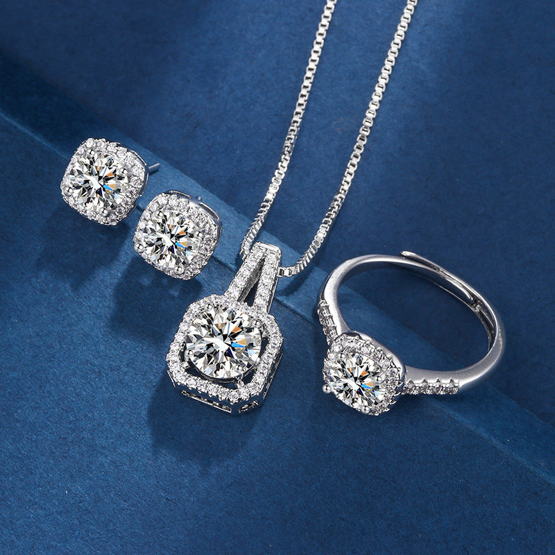 Aria Quadrat Radiant Set | Hvidguld 16k - DK