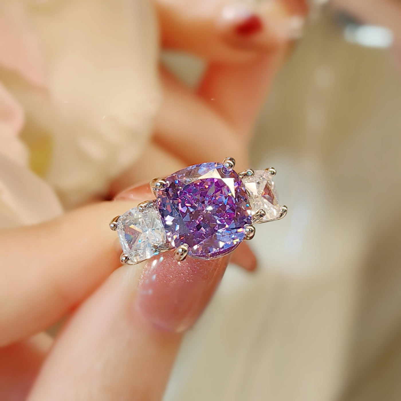 Adeline Violetta Satz | Hvidguld 14k - DK