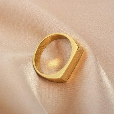 Rektangulært Seglring | 18k Guld
