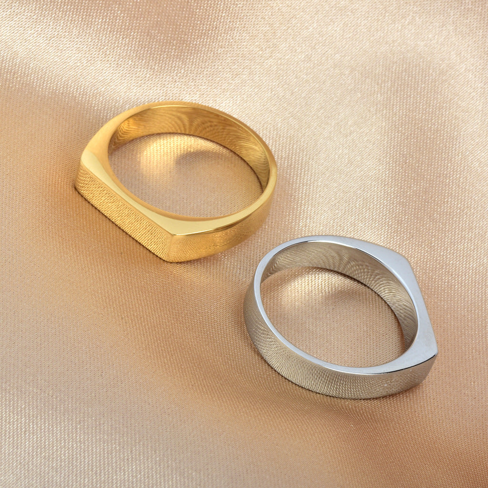 Rektangulært Seglring | 18k Guld