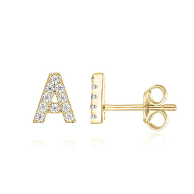 Initial Ørering 1stk | Hvidguld 16k