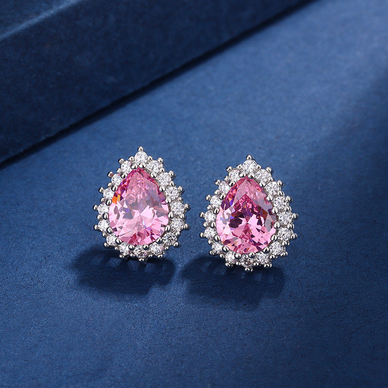 Aria Tårn Pink Sæt | Hvidguld 16k - DK
