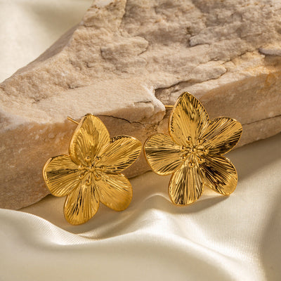 Allysa Blume Øreringe |  18k Guld