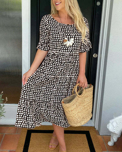 Mariam - Ruffle Sleeve Midi Kjole