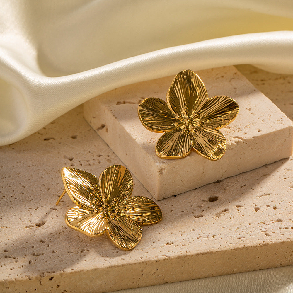 Allysa Blume Øreringe |  18k Guld
