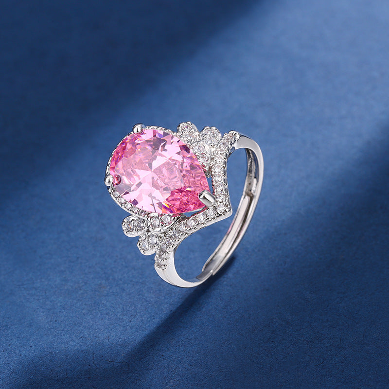 Aria Tårn Pink Sæt | Hvidguld 16k - DK