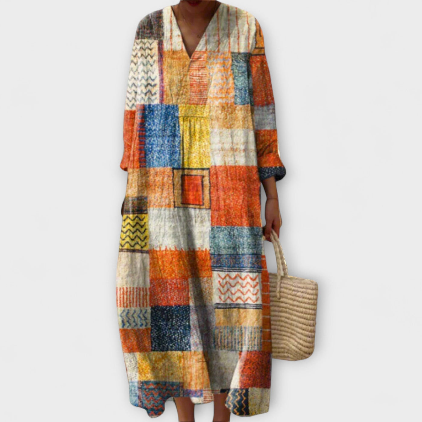 Vianna - Elegant kjole med geometrisk design
