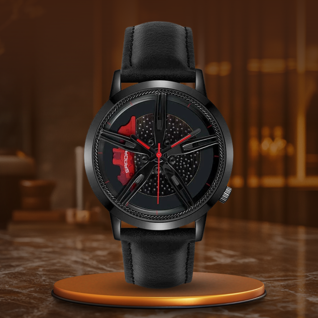 Rotating Hub Dial Quartz Ur
