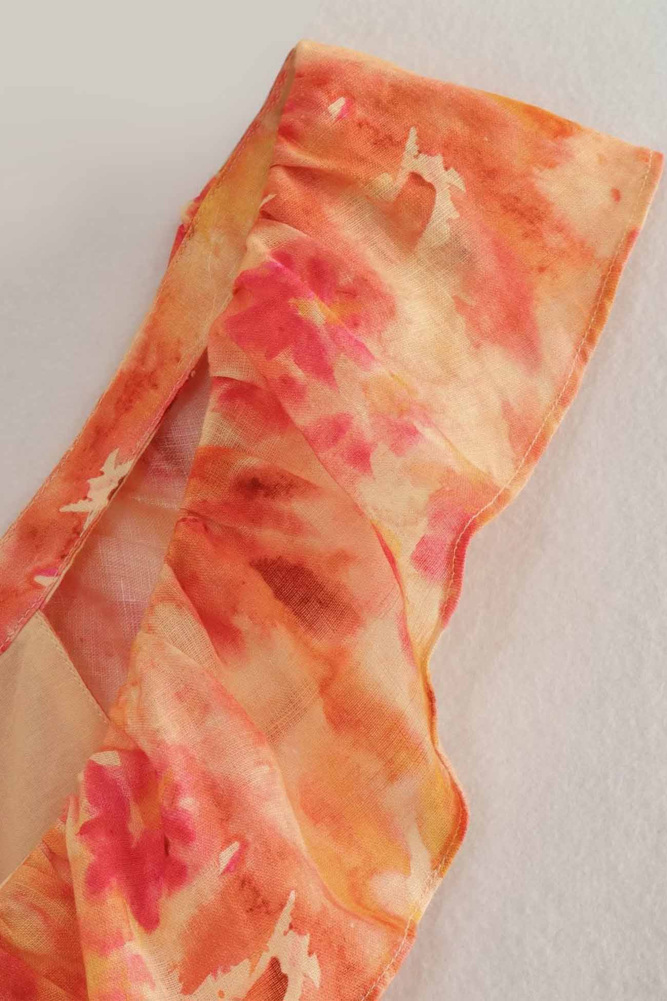 Rosea Floral kjole med flæser