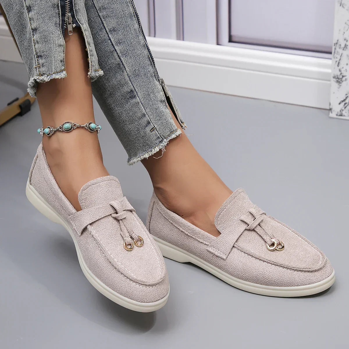 Moccasiner Mila i Blødt Bomuld