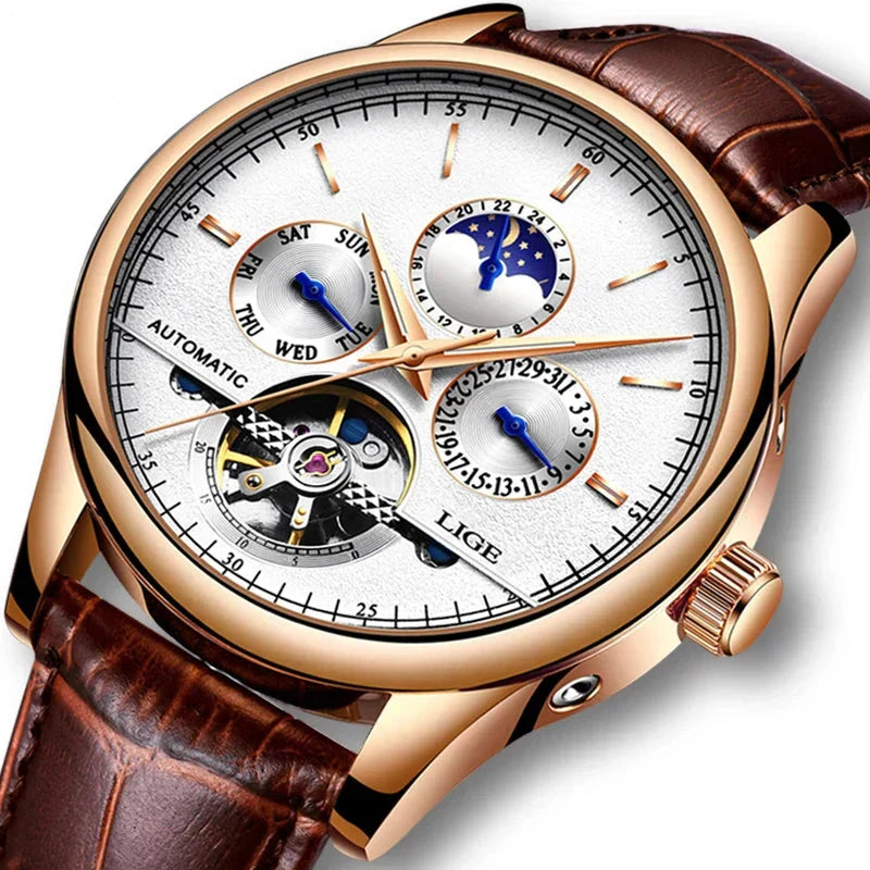 Automatisk Mekanisk Tourbillon Ur