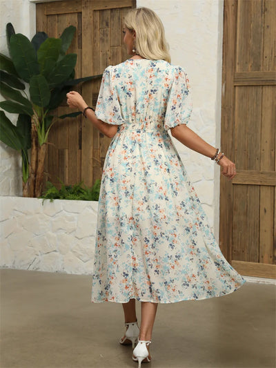 Chloe™ Chiffon Blomstret Kjole - Elegance til Hverdag - DK