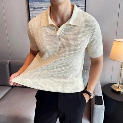 Mandlig V-Udskæring Polo T-shirt Jeremy™ | Olsen & Olsen - DK
