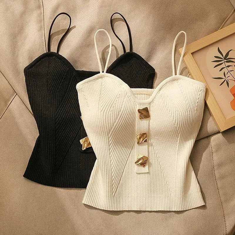 Attraktiv Strik Crop Top