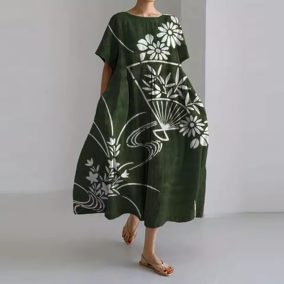 Paula - Lang Blomsterkjole
