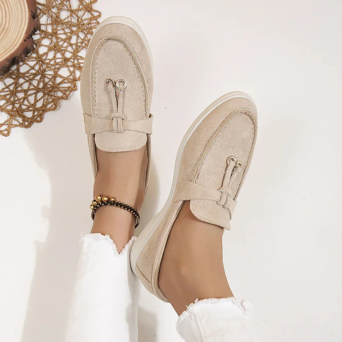 Moccasiner Mila i Blødt Bomuld