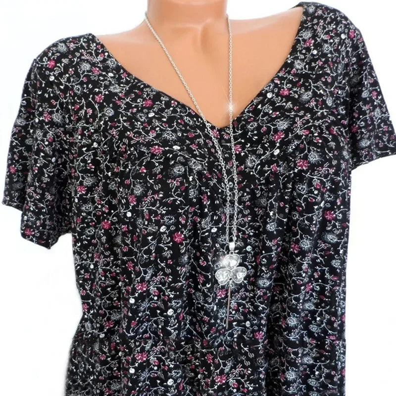 Sommerbluse med Blomsterprint | Olsen & Olsen™