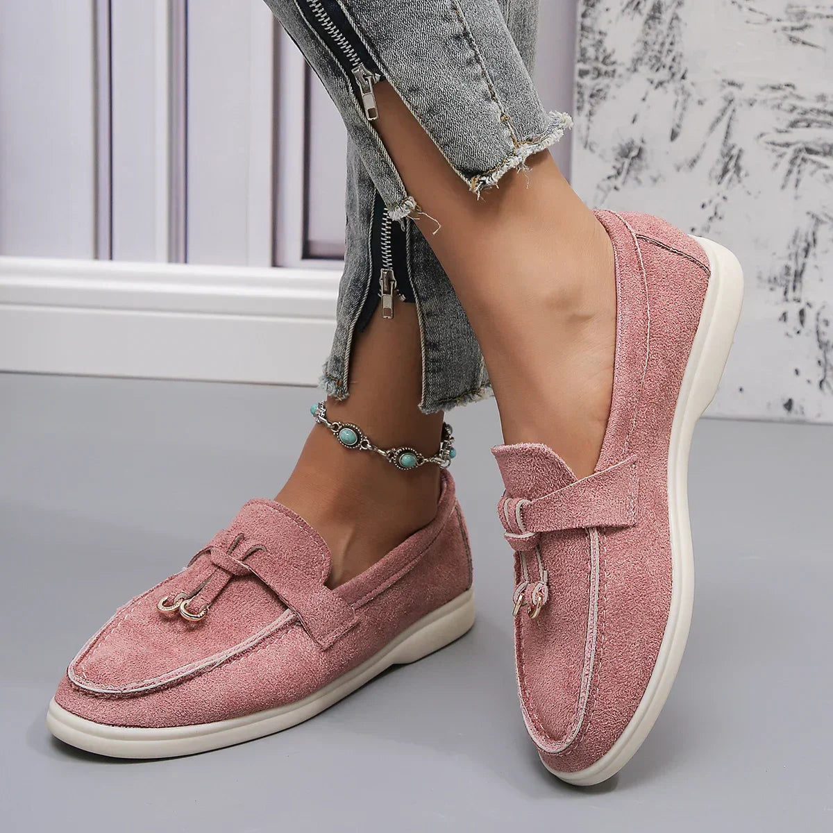 Moccasiner Mila i Blødt Bomuld
