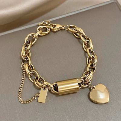 Opmuntrende Chunky Armbånd | Hvidguld 18k
