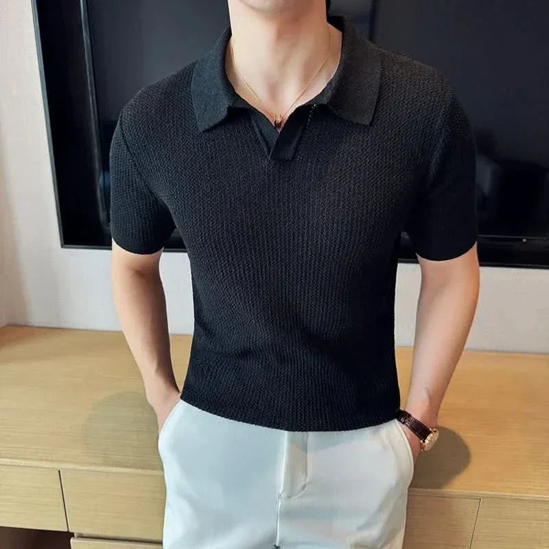 Mandlig V-Udskæring Polo T-shirt Jeremy™ | Olsen & Olsen - DK
