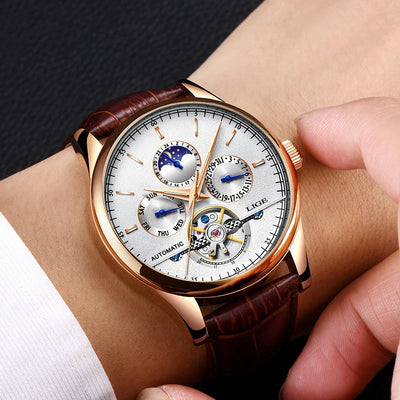 Automatisk Mekanisk Tourbillon Ur