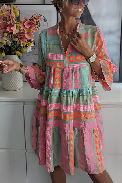 Kiki | Elegant Forårs Midi Kjole