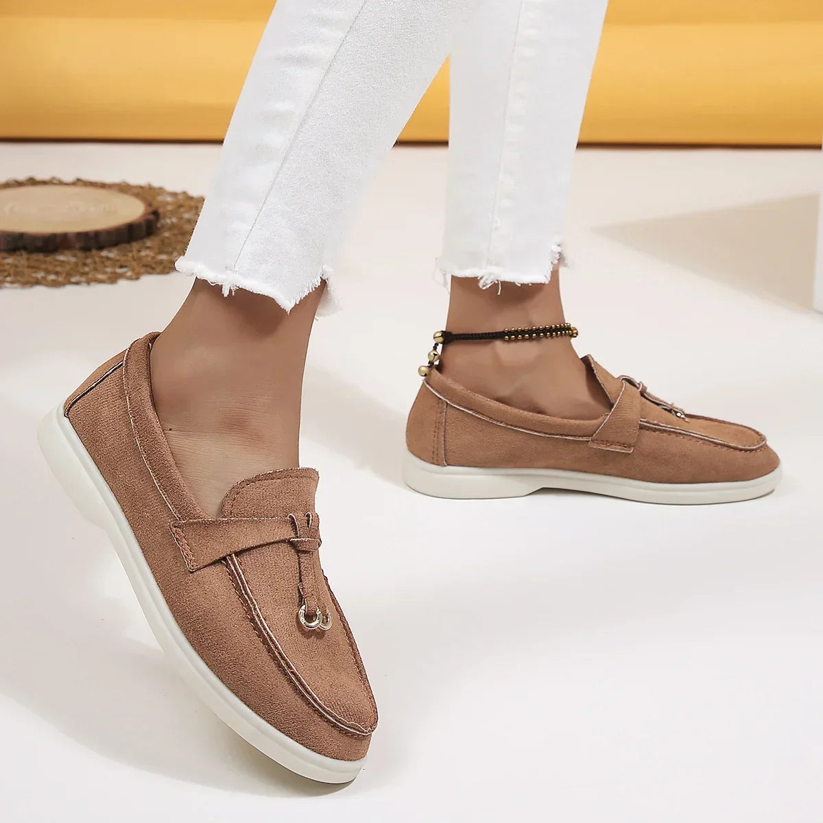 Moccasiner Mila i Blødt Bomuld