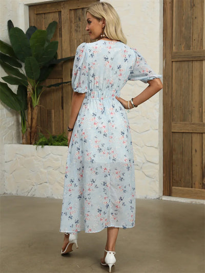 Chloe™ Chiffon Blomstret Kjole - Elegance til Hverdag - DK