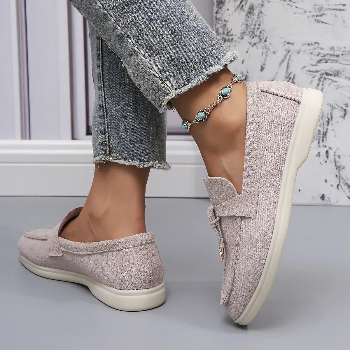Moccasiner Mila i Blødt Bomuld