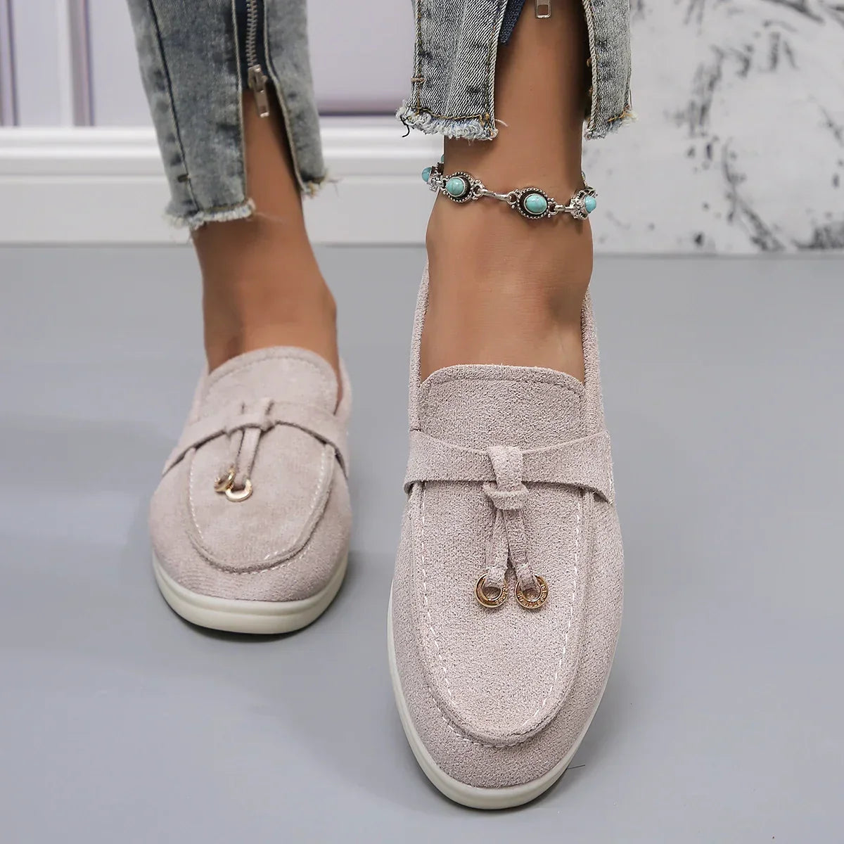 Moccasiner Mila i Blødt Bomuld