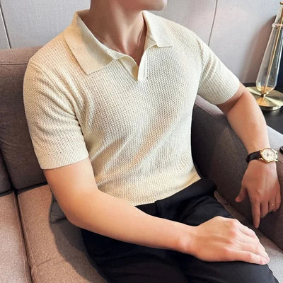 Mandlig V-Udskæring Polo T-shirt Jeremy™ | Olsen & Olsen - DK