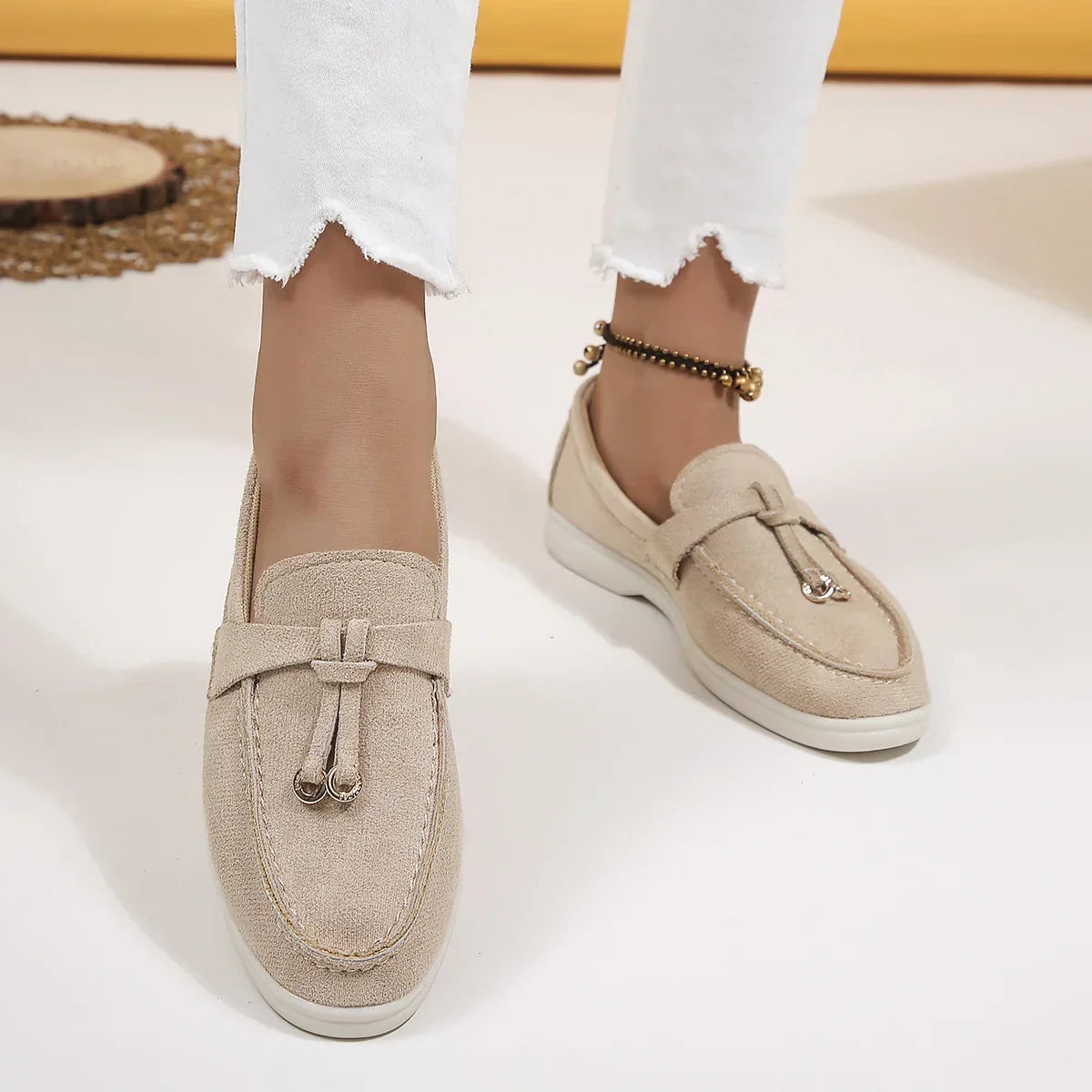 Moccasiner Mila i Blødt Bomuld