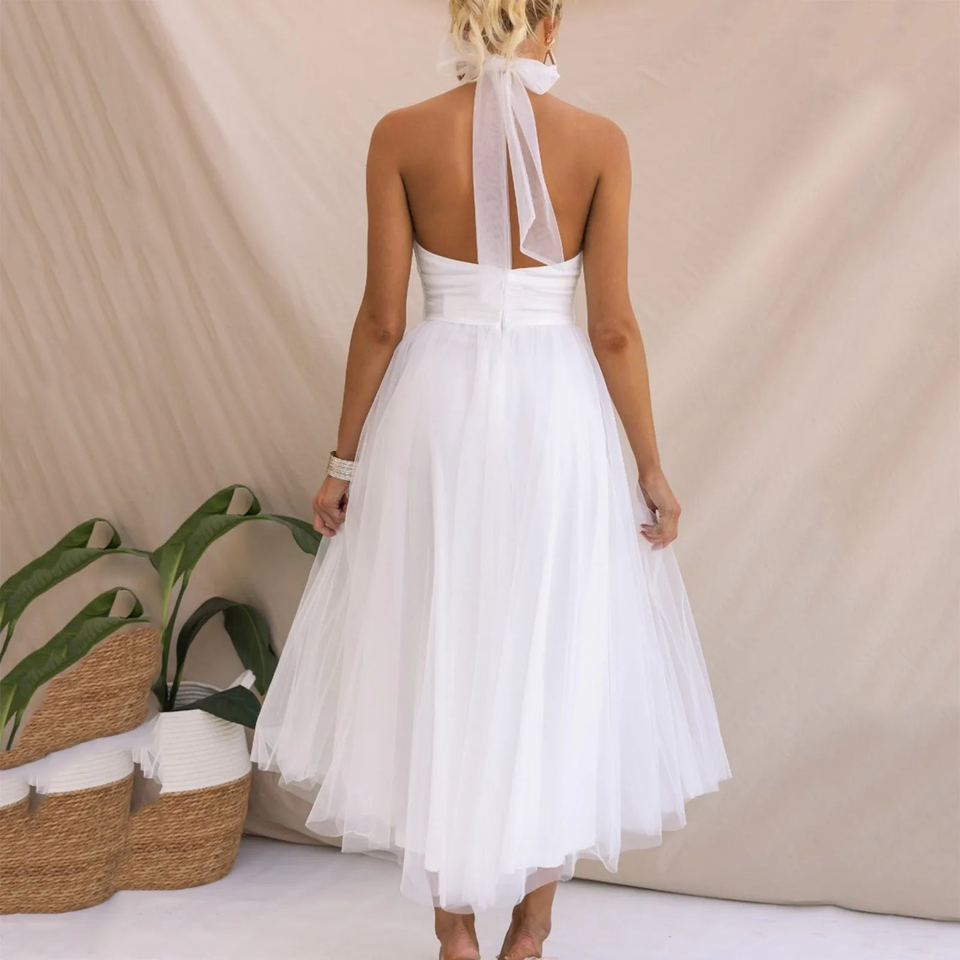 Rosea Elegant Kjole Uden Ærmer