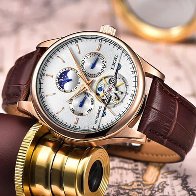 Automatisk Mekanisk Tourbillon Ur