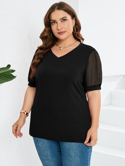 Elegant Top Med V-Hals
