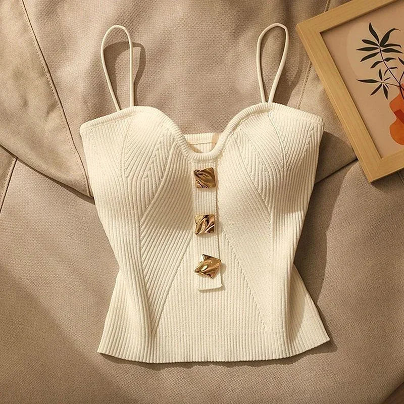 Attraktiv Strik Crop Top