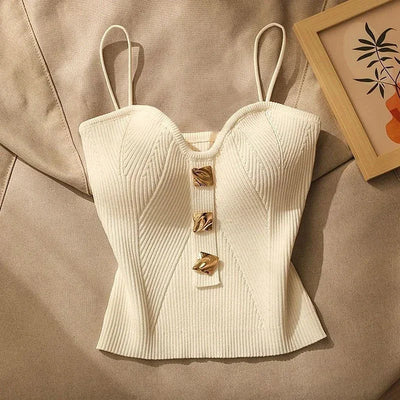 Attraktiv Strik Crop Top