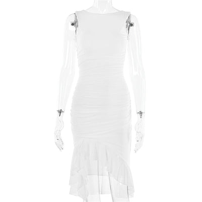Rozz™ | Midi-Kleid mit Rüschen