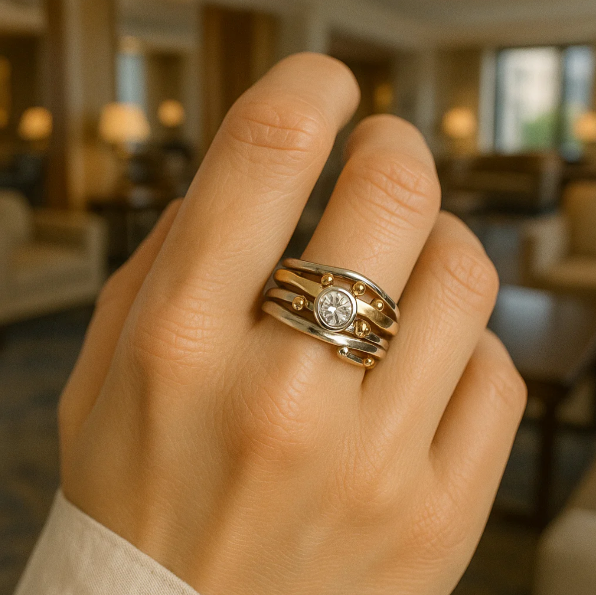 Royal - Vintage Guld Indlagt Zirconia Ring