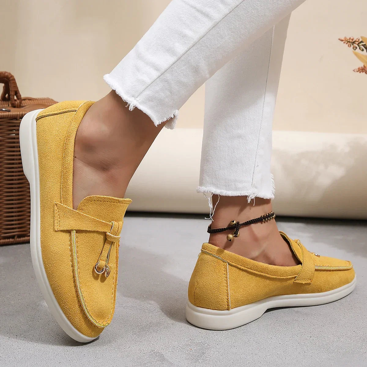 Moccasiner Mila i Blødt Bomuld