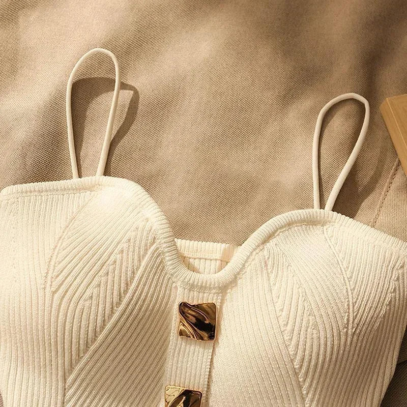 Attraktiv Strik Crop Top