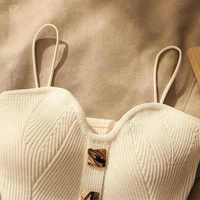 Attraktiv Strik Crop Top