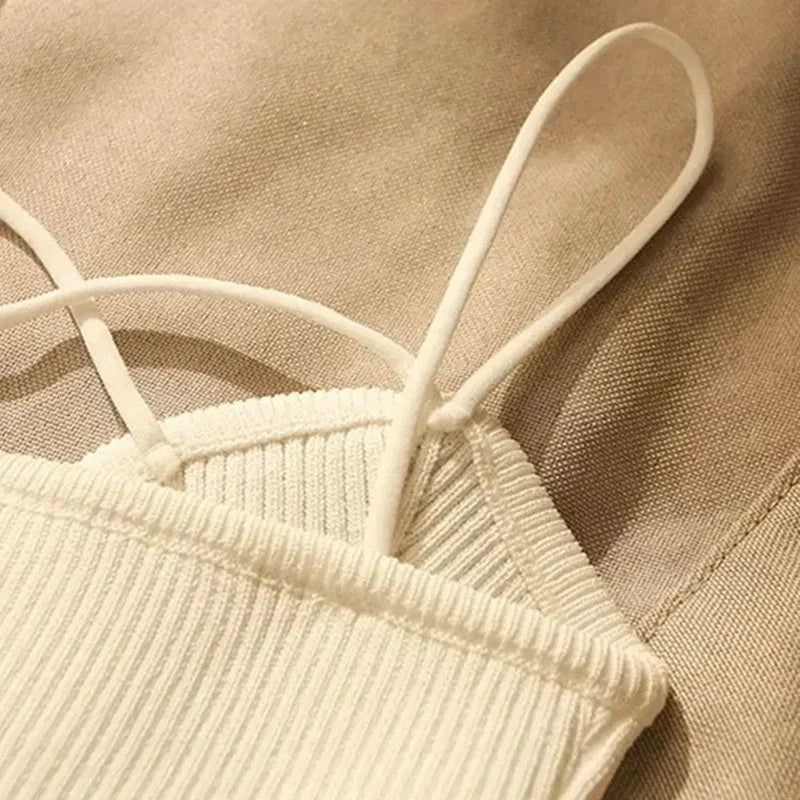 Attraktiv Strik Crop Top