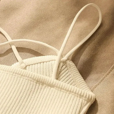 Attraktiv Strik Crop Top
